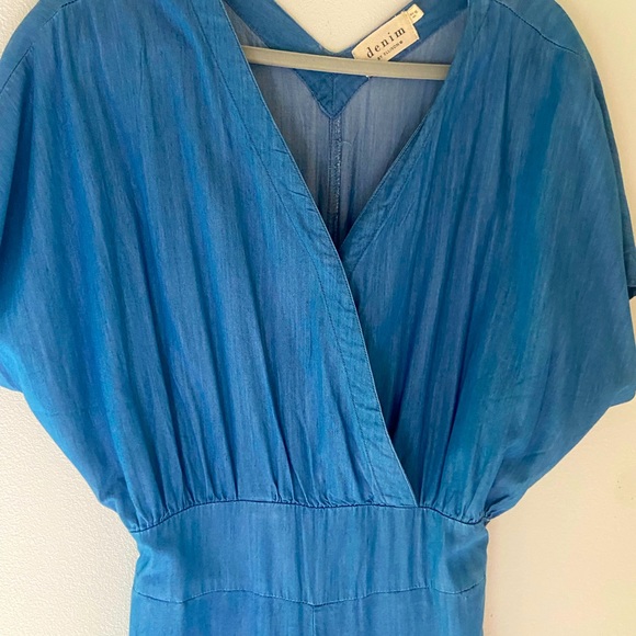 Anthropologie Denim by Ellison Wide Legged Chambray Jumpsuit - Picture 6 of 7